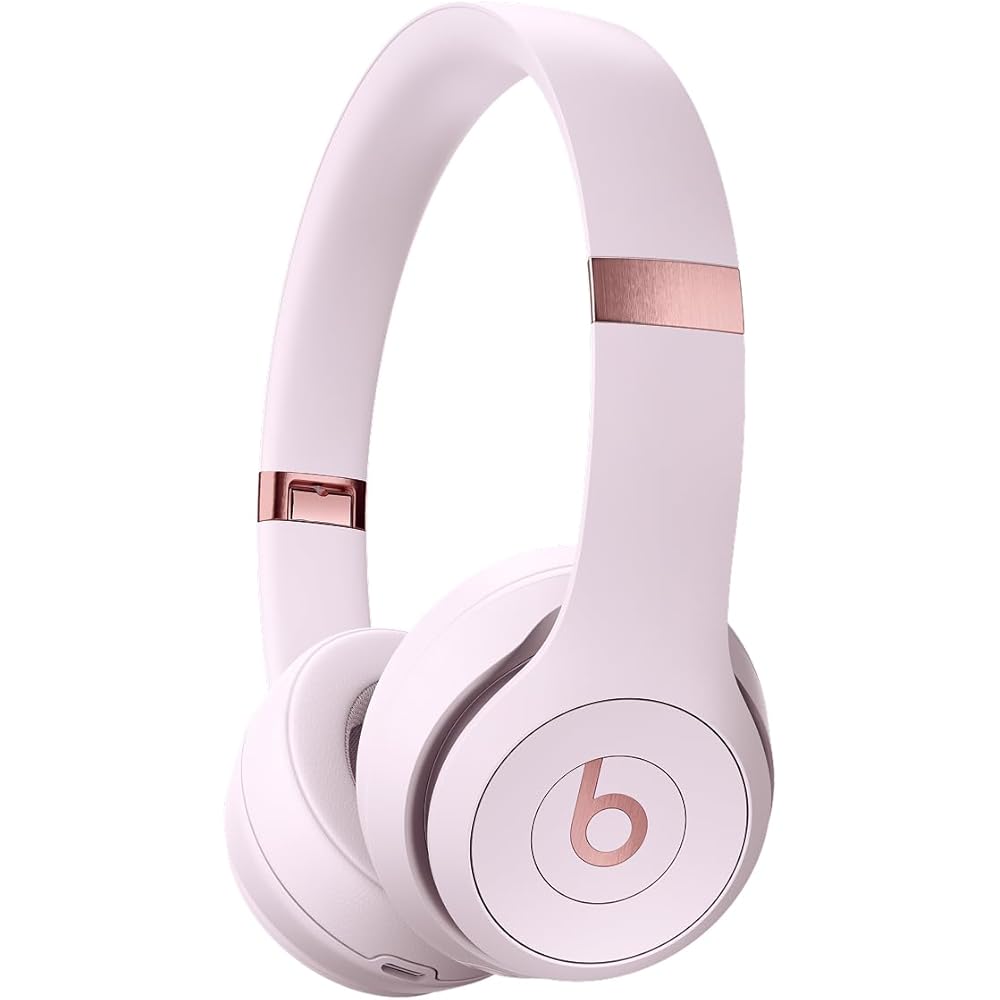 Beats Solo 4 Wireless Bluetooth On-Ear Headphones, Apple &amp; Android Compatible, Up to 50 Hours of Battery Life Cloud Pink