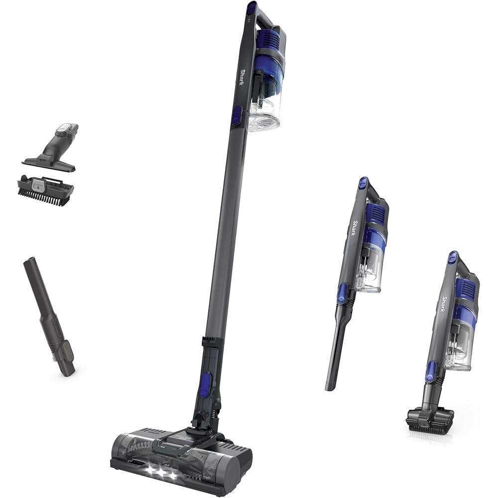 Shark | Pet Cordless Vacuum Cleaner | LED Headlights | Removable Handheld Vacuum for Pet Hair | Crevice Tool &amp; Pet Multi-Tool Included | 40min Runtime | For Carpet &amp; Hard Floors | Grey | IX141