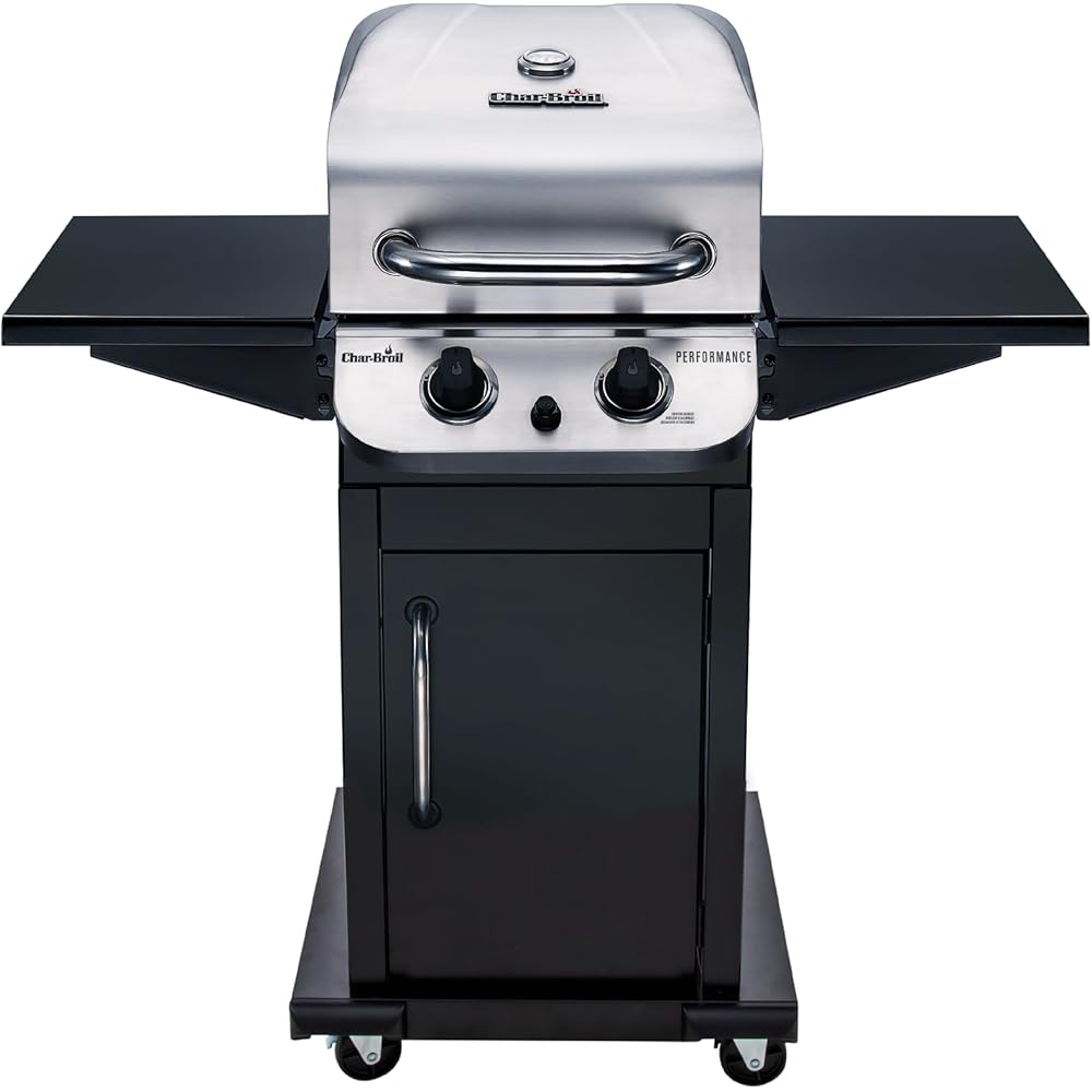 Char-Broil Performance Series Convective 2-Burner Cabinet Propane Gas Stainless Steel Grill 463673519P1