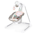 Ingenuity InLighten 5-Speed Baby Swing Swivel Infant Seat, 5 Point Safety Harness, Nature Sounds, Lights Nally Owl