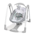 Ingenuity ConvertMe 2-in-1 Compact Portable Automatic Baby Swing &amp; Infant Seat, Battery-Saving Vibrations, Nature Sounds, 0-9 Months 6-20 lbs (Swell)