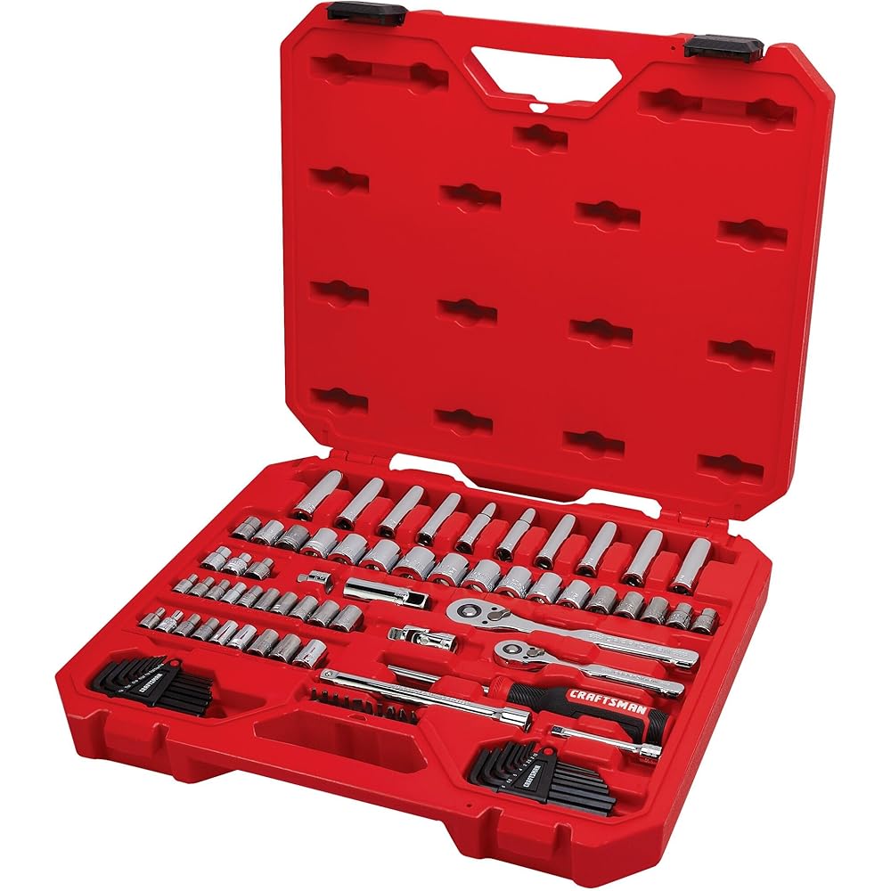 CRAFTSMAN Mechanics Tool Set, 83 Piece Hand Tool and Socket Set SAE/Metric (CMMT12121)