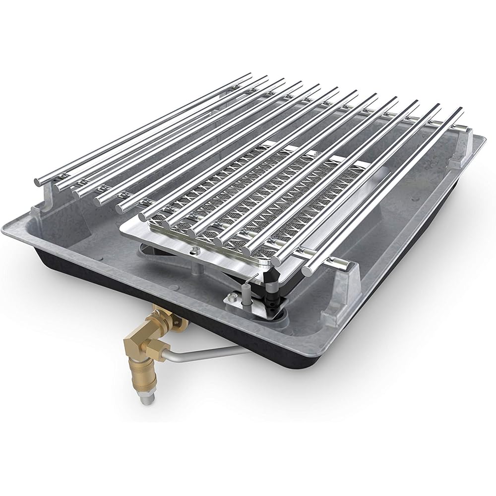 Broil King 18674 Propane Infrared Side Burner Kit, Black, Silver