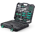 PioneerWorks Mechanic Tool Set, 213-piece Drive Socket Set in Tool Storage Case, SAE and Metric Socket Set, Cr-V Constructed, Mechanics Tools Kit for Auto Repair Household