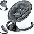 BabyBond Baby Swings for Infants, Bluetooth Infant Swing with Music Speaker, 3 Seat Positions, 5 Point Harness Belt, 5 Speeds and Remote Control Portable Baby Swing for Indoor and Outdoor (Black)