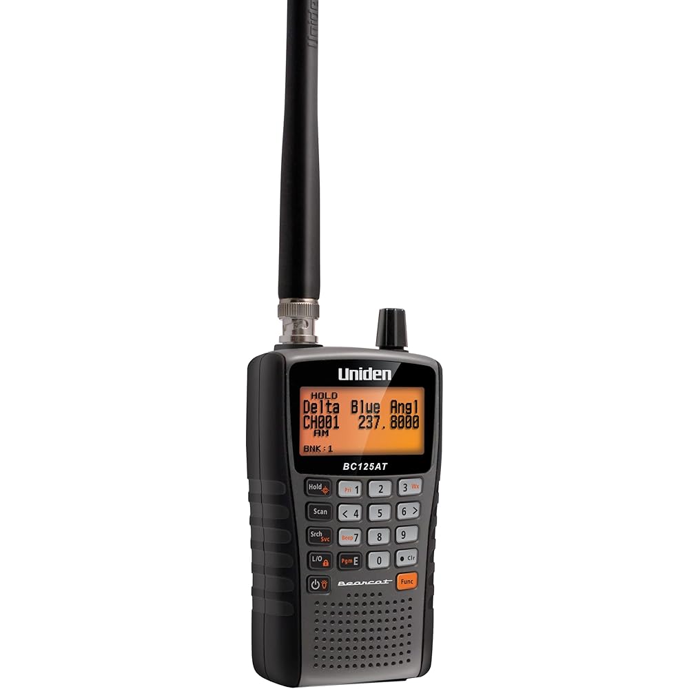 Uniden Bearcat BC125AT Handheld Scanner, 500-Alpha-Tagged Channels, Close Call Technology, PC Programable, Aviation, Marine, Railroad, NASCAR, Racing, and Non-Digital Police/Fire/Public Safety.