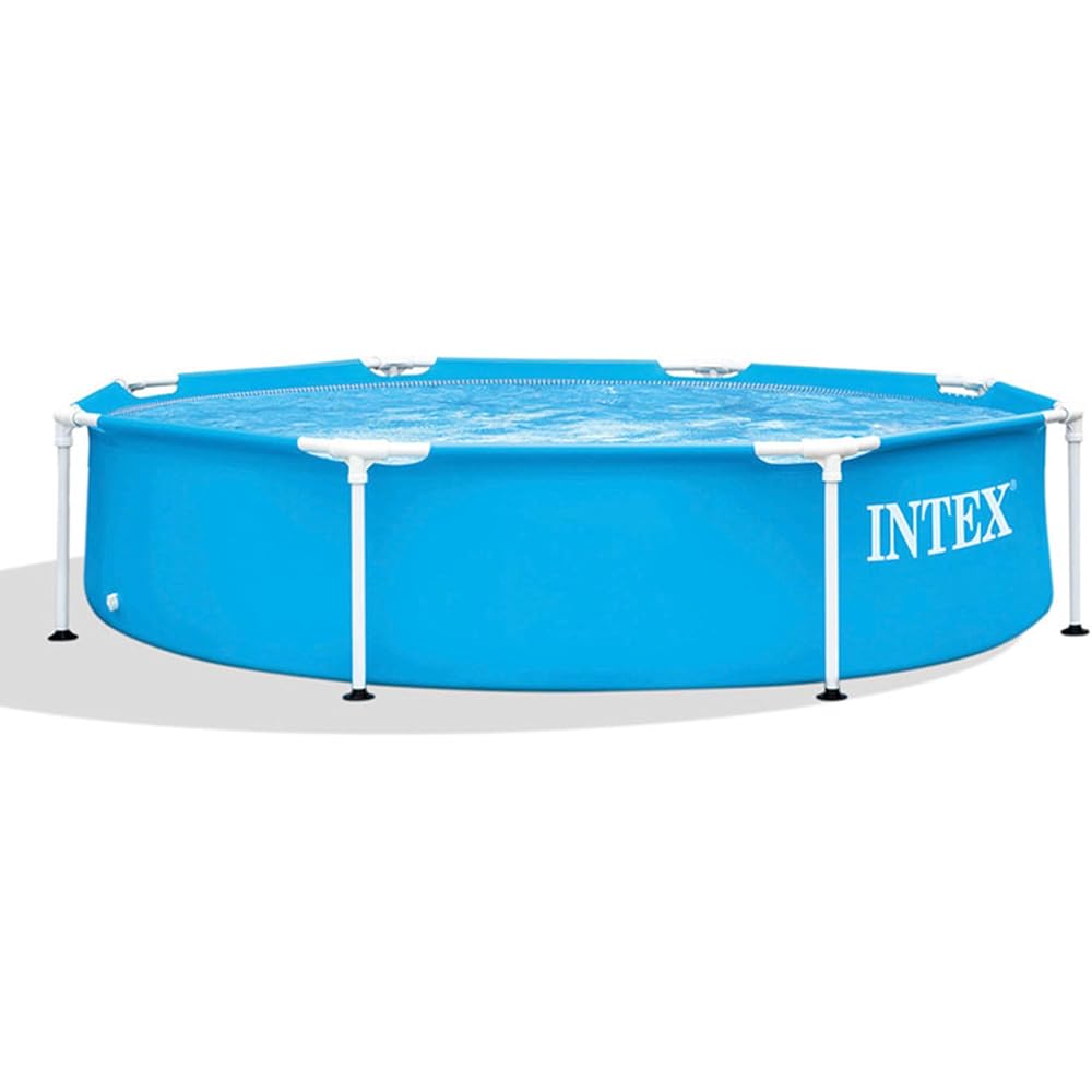 INTEX 28205EH Metal Frame Above Ground Swimming Pool8ft x 20in – Puncture-Resistant Material – Easy Assemble – Rust Resistant – 483 Gallon Capacity