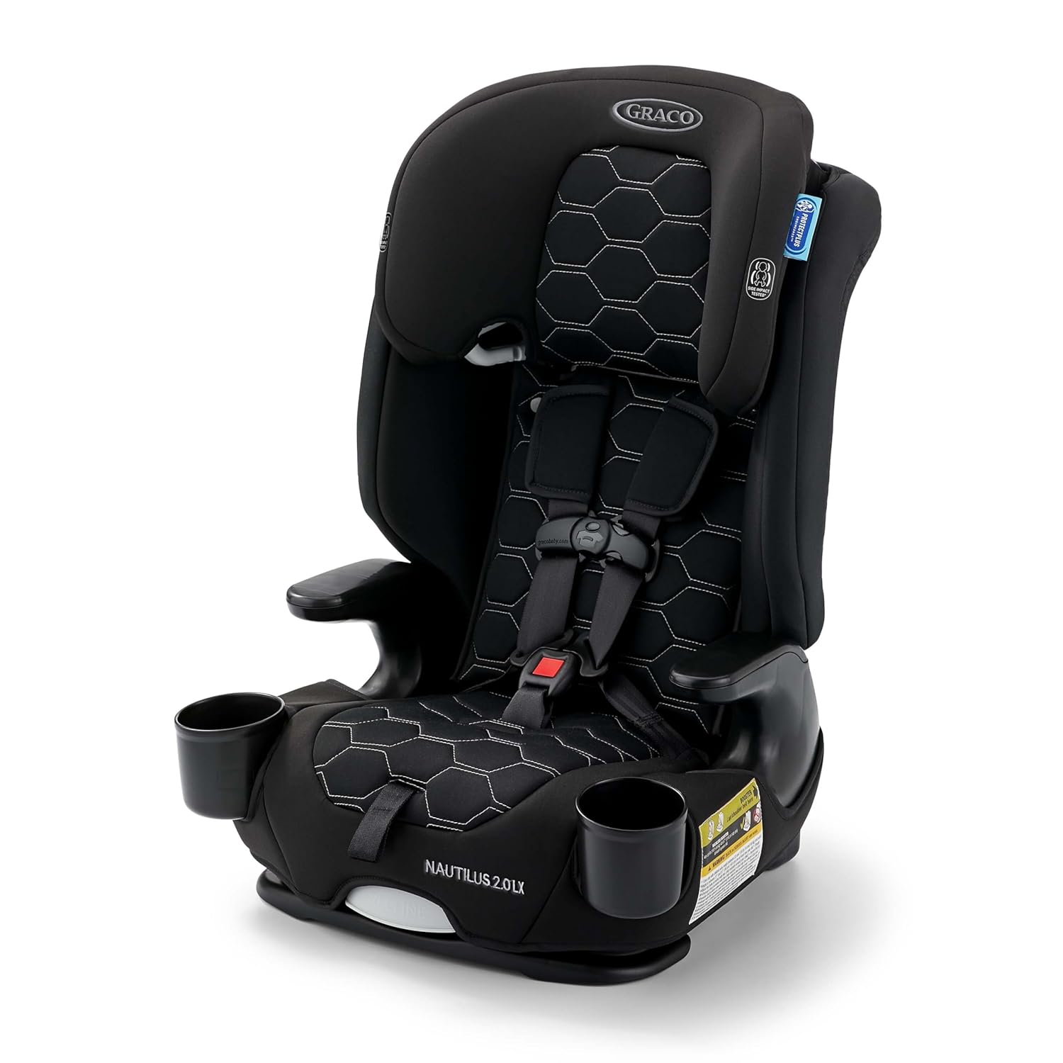 Graco Nautilus 2.0 LX 3-in-1 Forward Facing Car Seat, High Back Booster, Backless Booster Car Seat Featuring InRight &amp; Latch, Hex