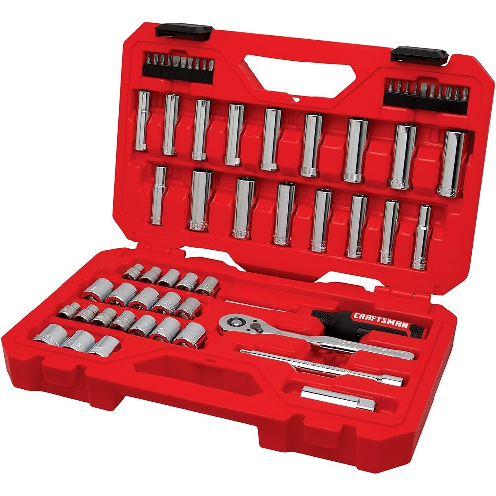 CRAFTSMAN Mechanics Tool Set, 3/8 Inch Drive, 61 Piece (CMMT45161)