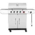 Royal Gourmet SG5002 5 Burner Propane Gas Grill with Side Burner &amp; Sear Burner, Stainless Steel Gas Grill with 61,000 BTUs Output for Outdoor Patio Garden Backyard Cooking, Silver