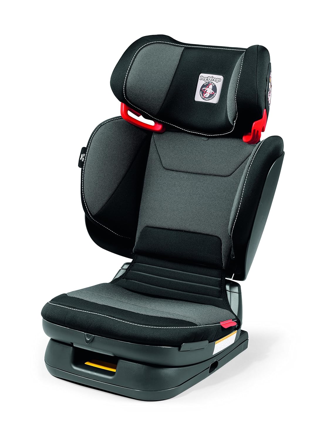 Peg Perego Viaggio Flex 120 Booster, 4D Total Adjust for Safety &amp; Comfort, No Armrests, Compact Fold for Travel, 40-120 lbs, Made in Italy, Crystal Black (Black)