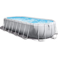 INTEX 26797EH Prism Frame Premium Oval Above Ground Swimming Pool Set20ft x 10ft x 48in – Includes 1500 GPH Cartridge Filter Pump – Removable Ladder – Pool Cover – Ground Cloth