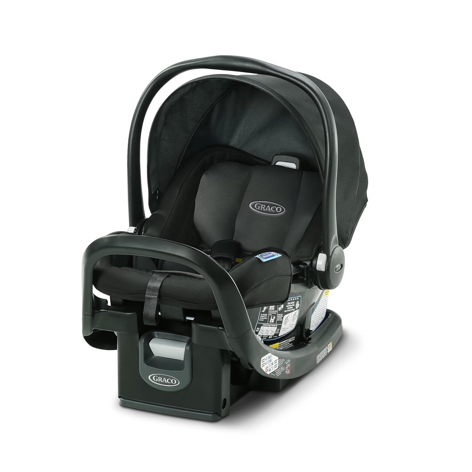 Graco SnugRide SnugFit Infant Car Seat, Anti Rebound Bar for Extra Safety, No-Rethread Harness, LATCH Equipped, Baby Car Seat, Gotham