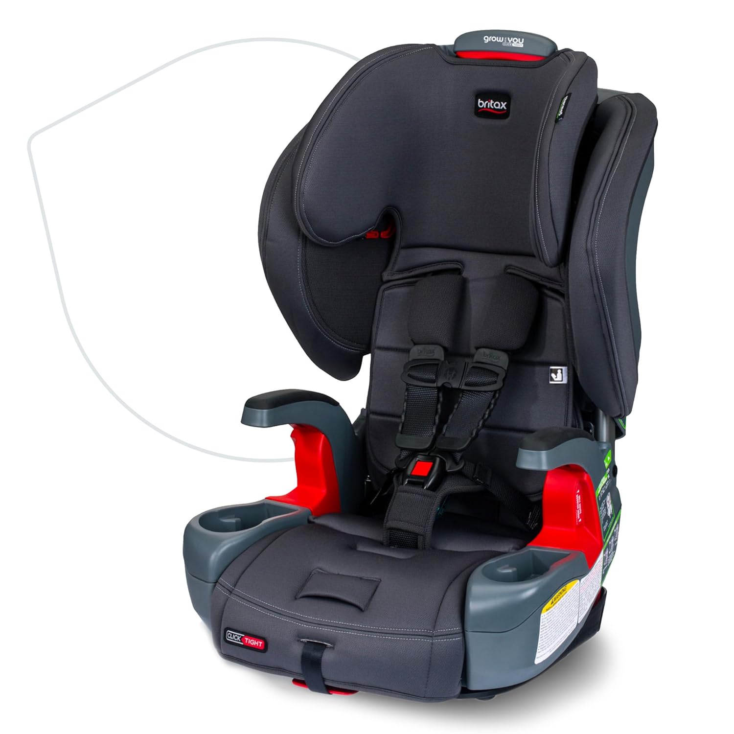 Britax Grow with You ClickTight Harness-2-Booster Car Seat, Cool N Dry Cool Flow Moisture Wicking Fabric