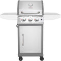 Royal Gourmet GG3001S 3 Burner Propane Gas Grill with Warming Rack, Stainless Steel Cabinet Style Gas Grill with 25,500 BTUs Output for Barbecue Grilling &amp; Backyard Cooking, Silver