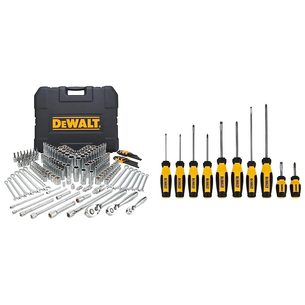 DEWALT Mechanics Tool Set (204 Pieces) and Screwdriver Set (10 Pieces)