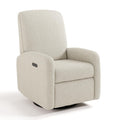Graco Bellwood Power Recliner Swivel Glider (Dune Basketweave) – Electronic Power Recliner for Nursery, Includes Dual-USB Charging Port for USB-A &amp; USB-C, Glider Rocking Chair with Full Recline