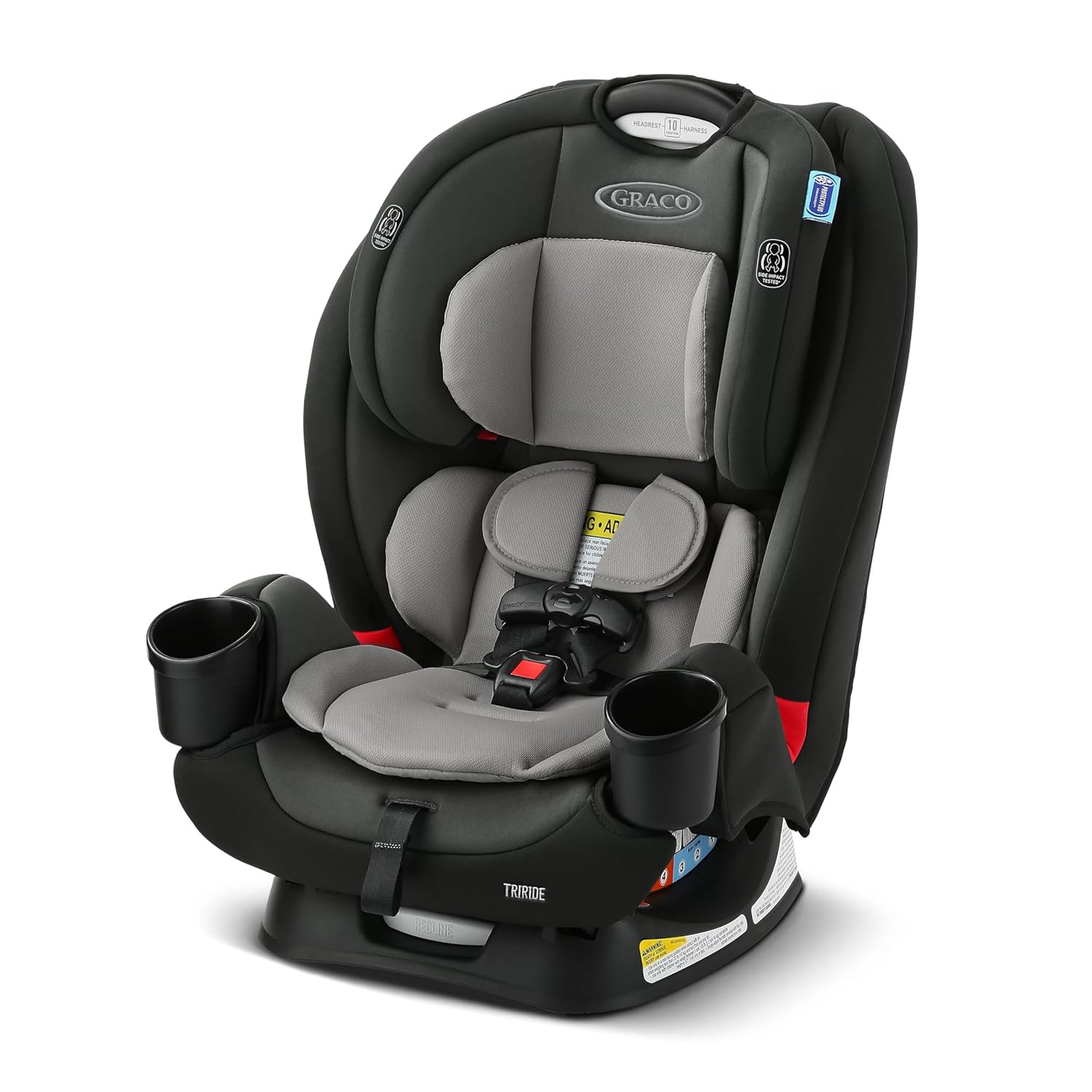 Graco TriRide 3-in-1 Convertible Car Seat Highback Booster, Forward &amp; Rear Facing modes, Suitable from Newborn to Preschooler, Perfect for Long Journeys in Redmond Color