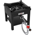 GasOne 275,000 BTU Propane Burner Cooker With Regulator with Steel Braided Hose For Outdoor Cooking, Turkey Fry